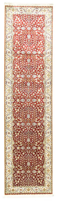 Runner Oriental Carpet - Hereke - 300 x 78 cm - röd