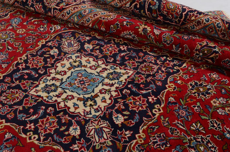 Persiska mattor - Keshan - 345 x 237 cm - röd