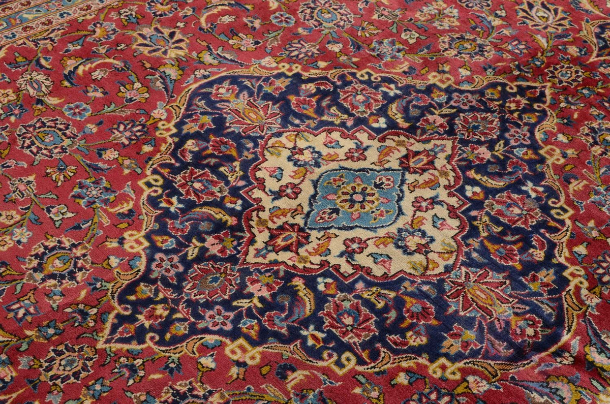 Persiska mattor - Keshan - 344 x 243 cm - röd