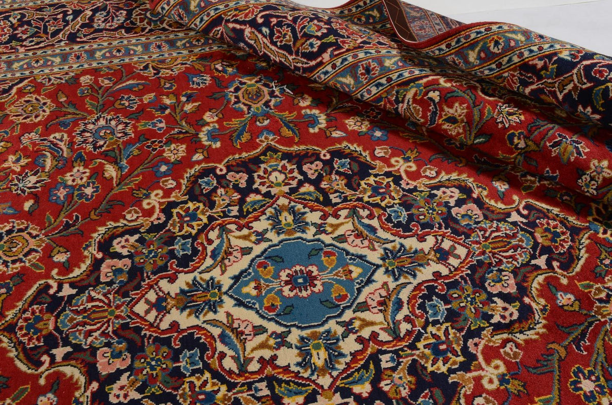 Persiska mattor - Keshan - 359 x 252 cm - röd