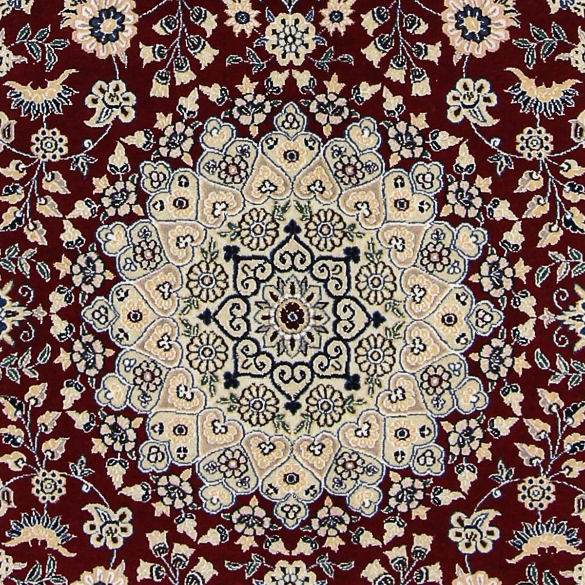 Persisk matta - Nain - Royal - 218 x 156 cm - mörkröd