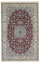 Persisk matta - Nain - Royal - 248 x 148 cm - mörkröd