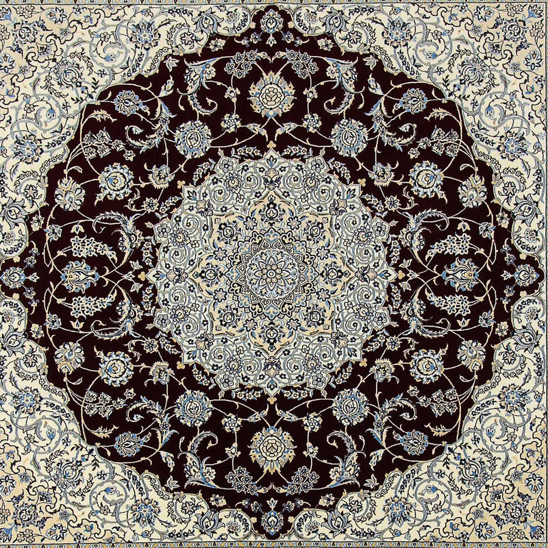 Persisk matta - Nain - Premium kvadrat  - 260 x 252 cm - mörkblå