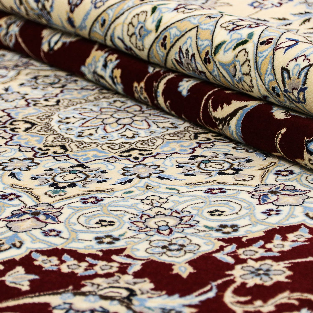 Persisk matta - Nain - Premium kvadrat  - 260 x 252 cm - mörkblå