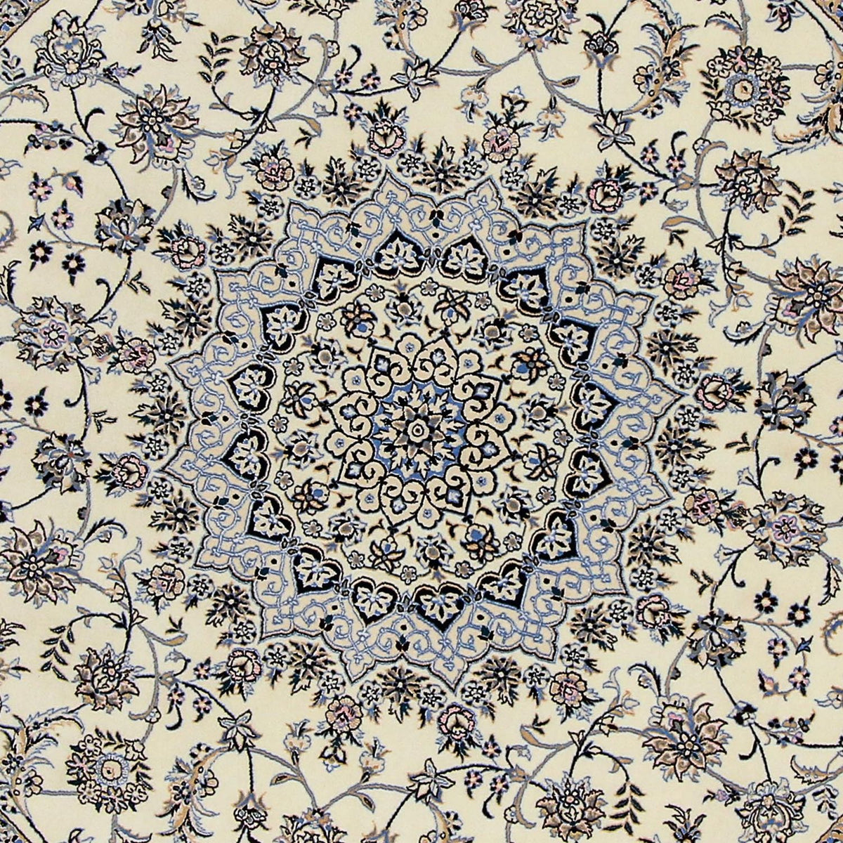 Persisk matta - Nain - Premium runt  - 200 x 200 cm - beige