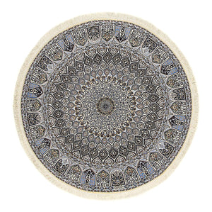 Persisk matta - Nain - Premium runt  - 200 x 200 cm - beige