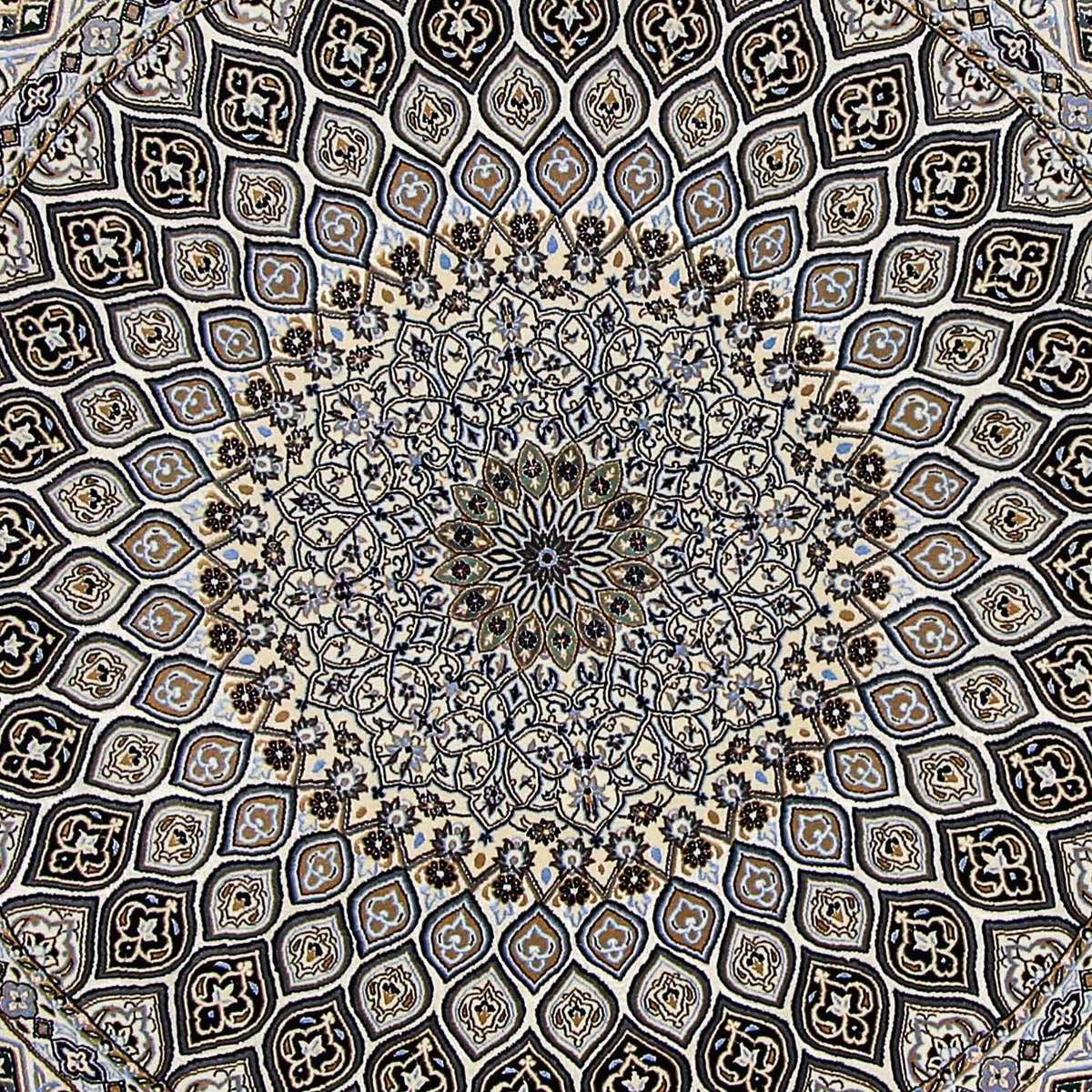 Persisk matta - Nain - Premium runt  - 200 x 200 cm - beige