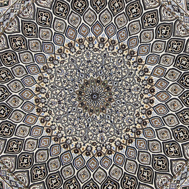 Persisk matta - Nain - Premium runt  - 200 x 200 cm - beige