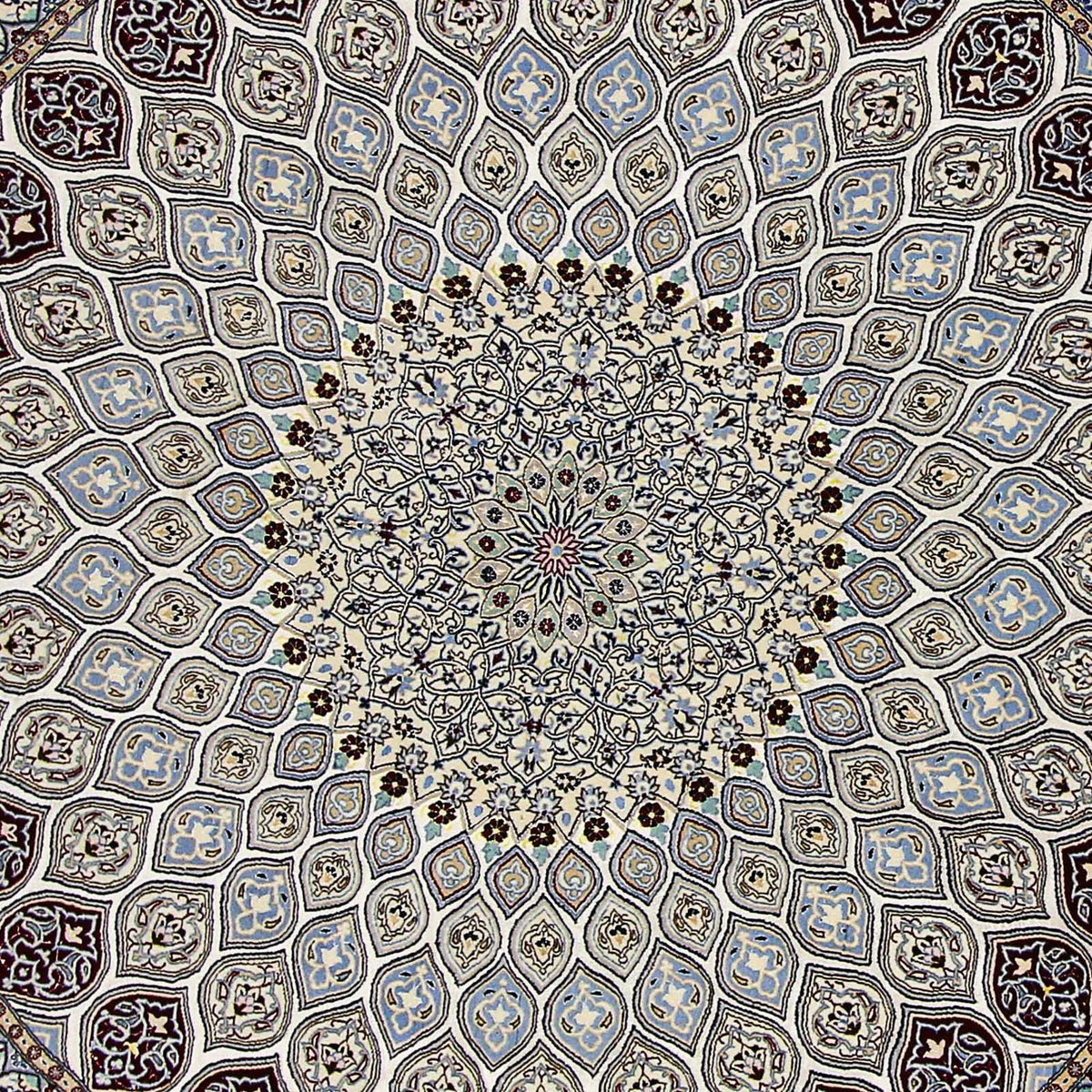 Persisk matta - Nain - Premium runt  - 250 x 250 cm - beige