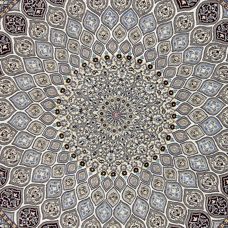 Persisk matta - Nain - Premium runt  - 250 x 250 cm - beige