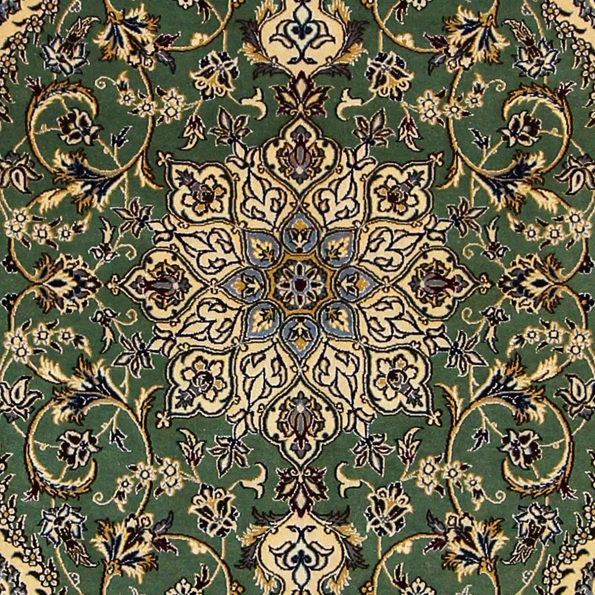 Persisk matta - Nain - Premium - 155 x 100 cm - mörkgrön