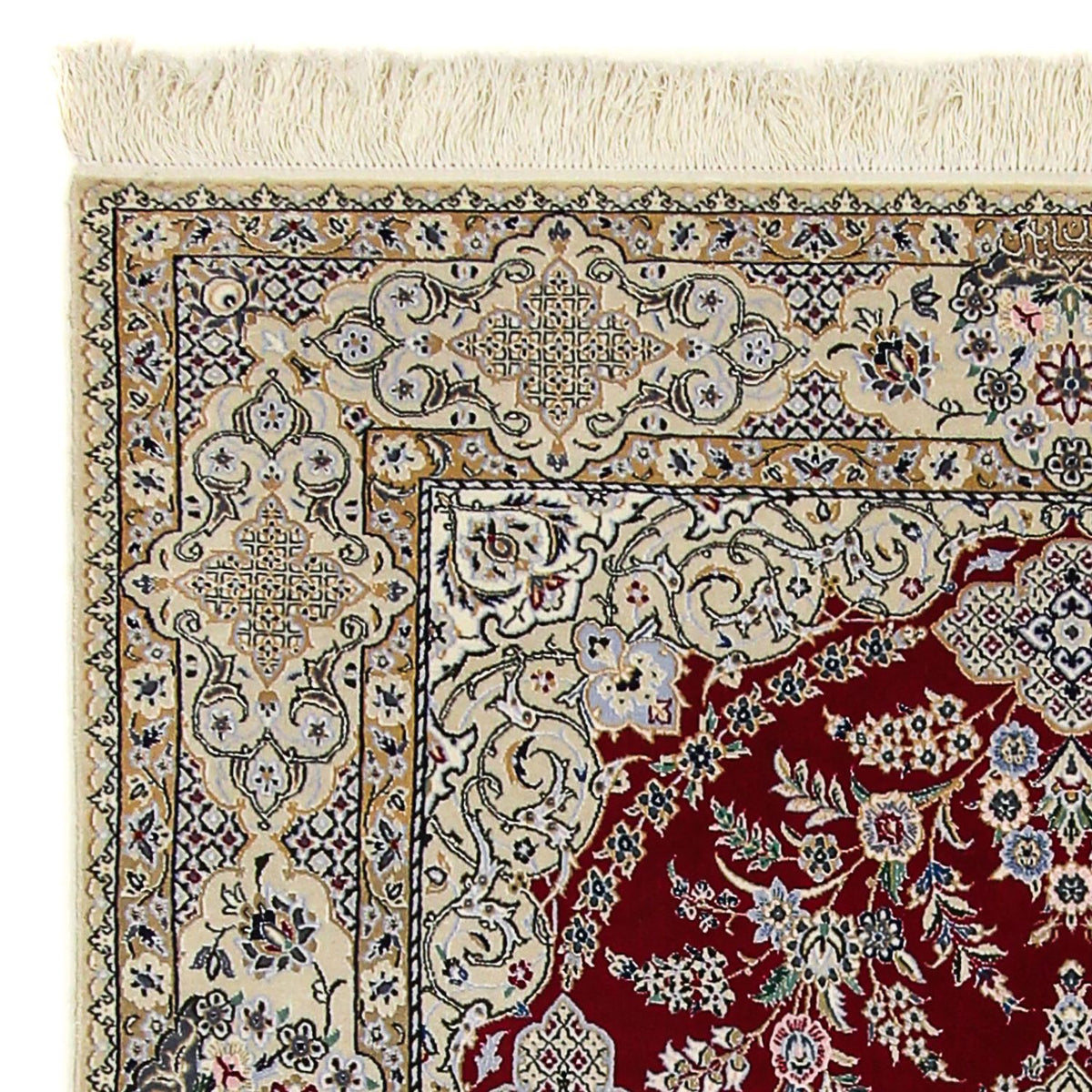 Persisk matta - Nain - Premium - 197 x 128 cm - mörkröd