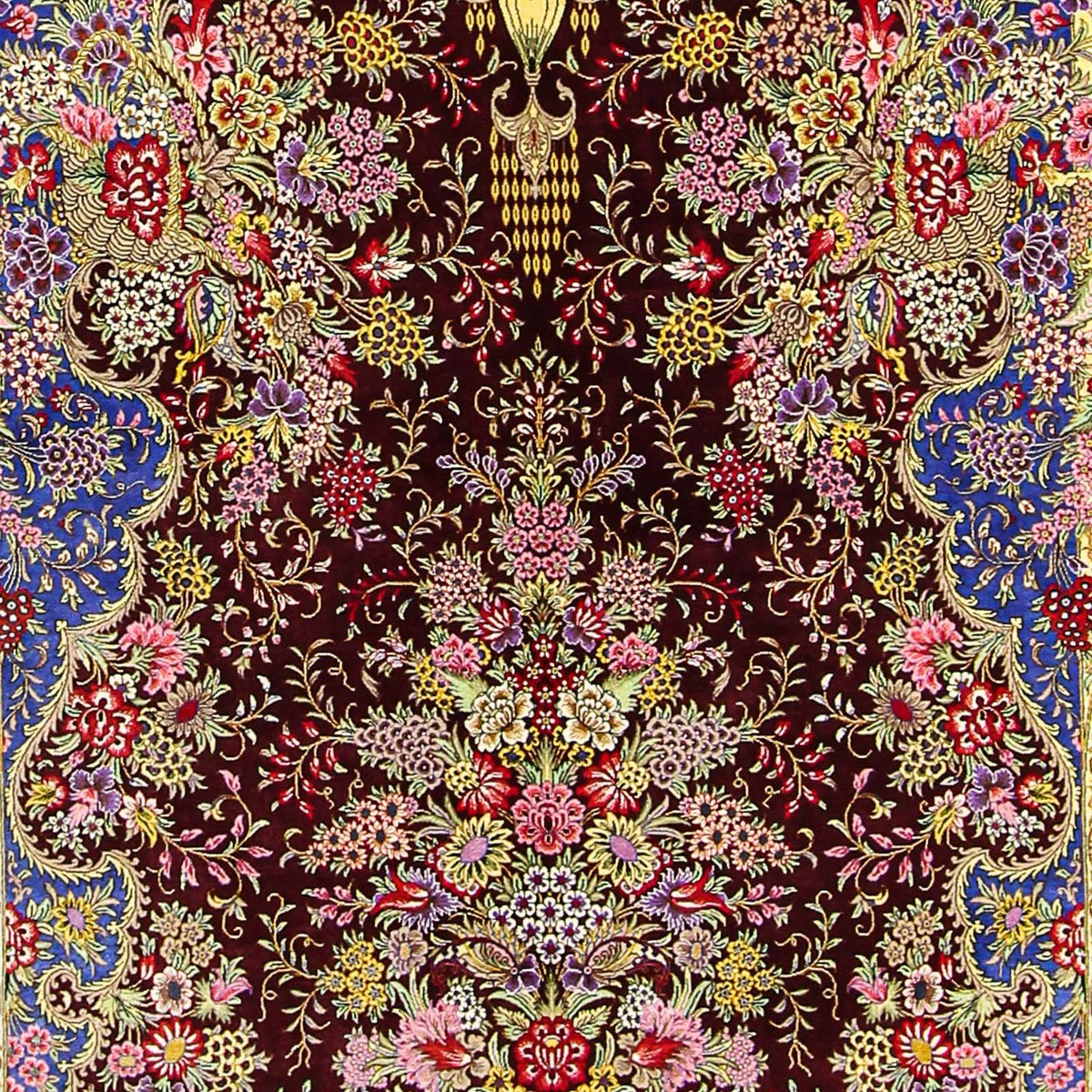 Silk Carpet - Ghom Silk - Premium - 197 x 128 cm - mörkblå