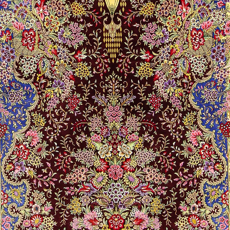 Silk Carpet - Ghom Silk - Premium - 197 x 128 cm - mörkblå