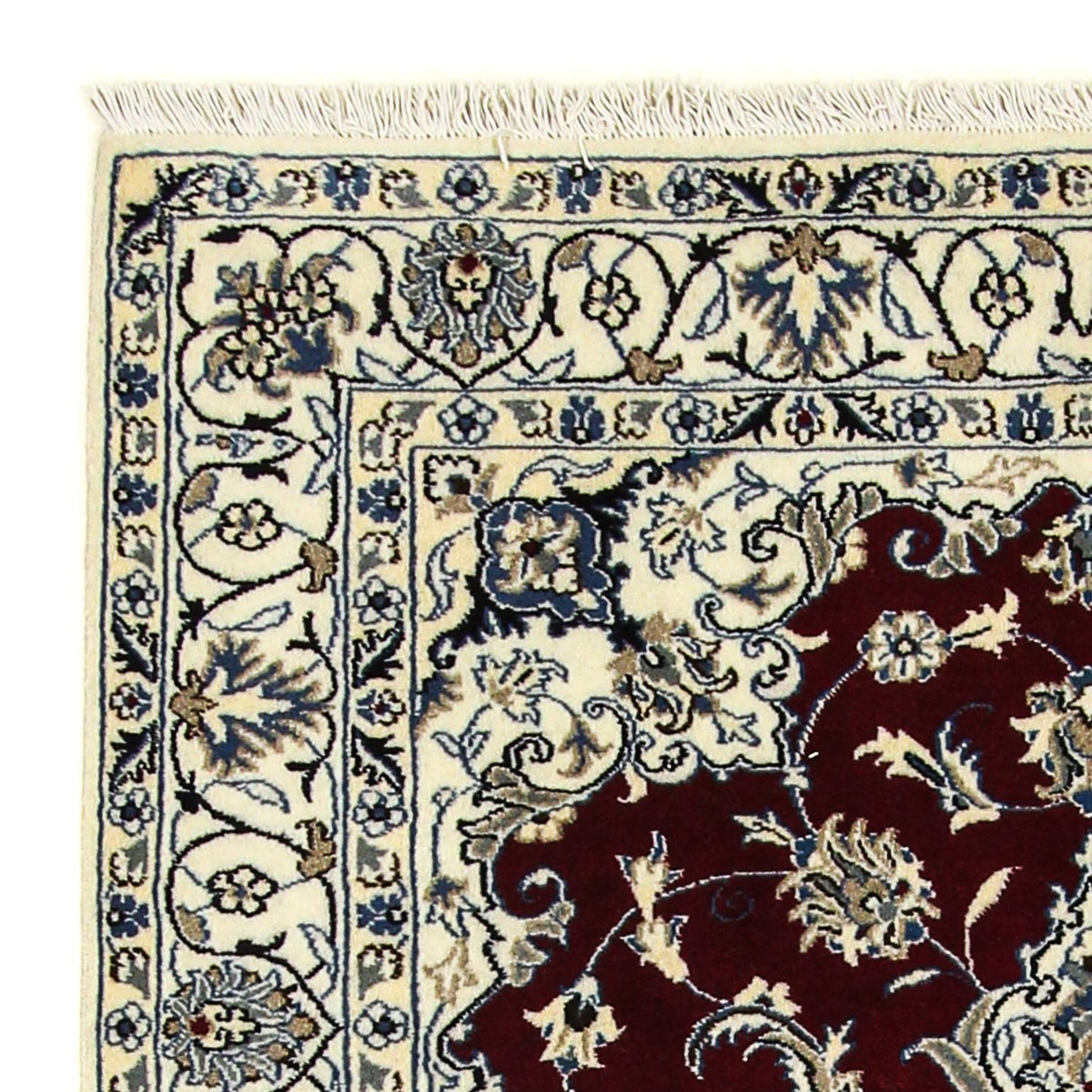 Persisk matta - Nain - 198 x 122 cm - mörkröd