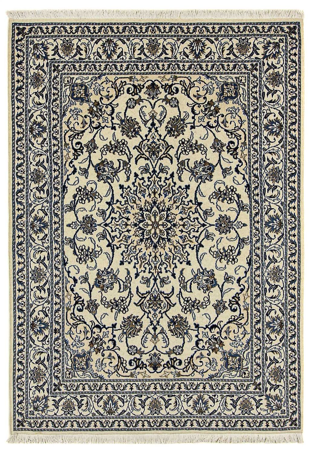 Persisk matta - Nain - 205 x 146 cm - beige