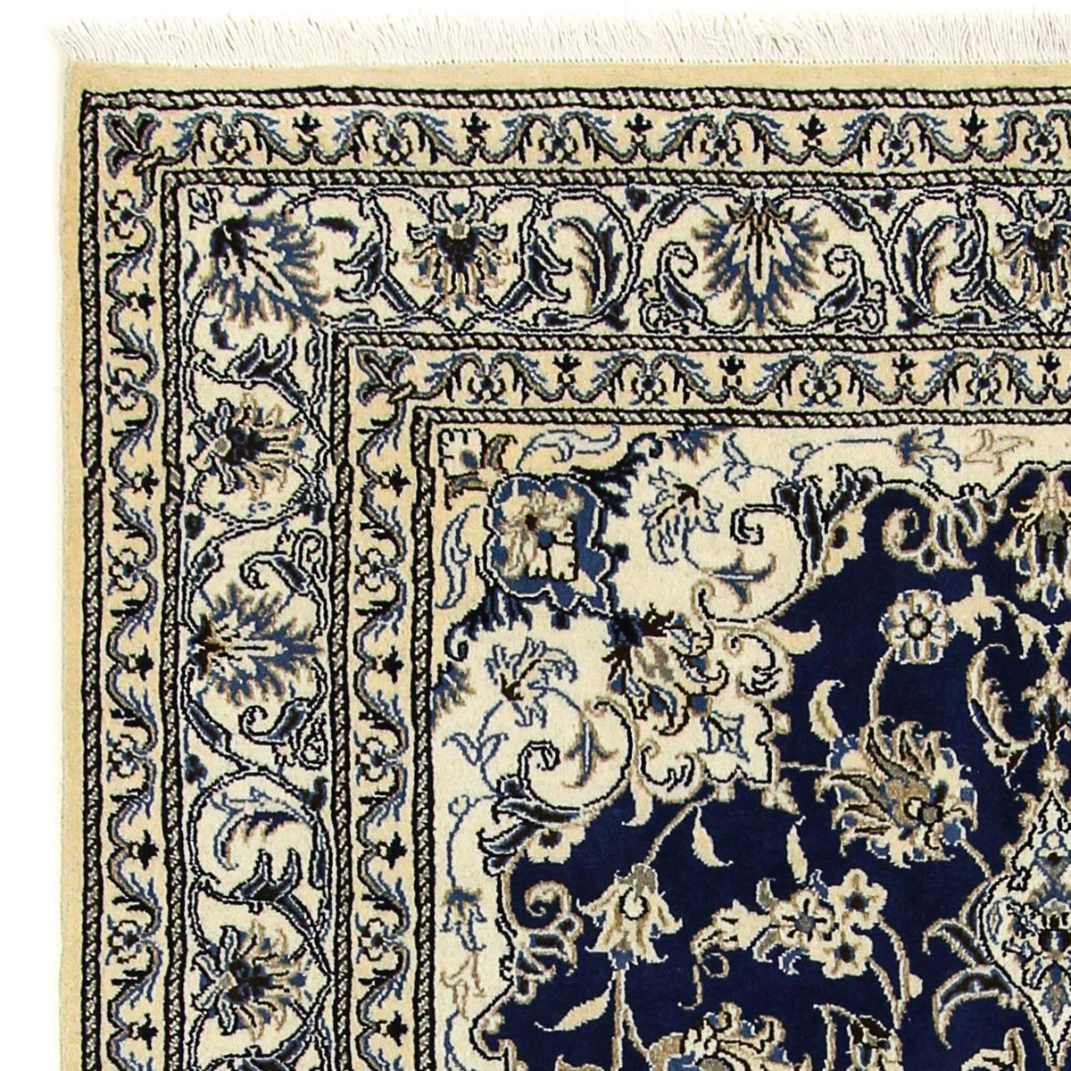 Persisk matta - Nain - 198 x 151 cm - mörkblå