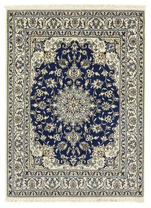 Persisk matta - Nain - 196 x 145 cm - mörkblå