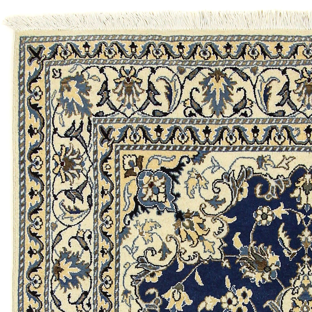 Persisk matta - Nain - 196 x 145 cm - mörkblå