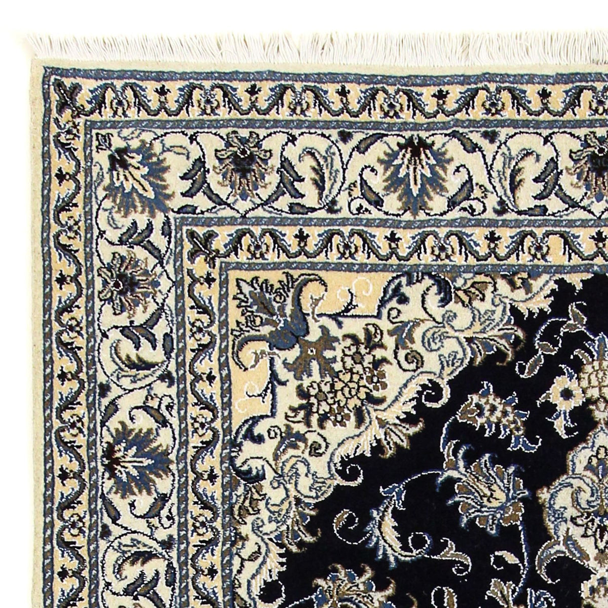 Persisk matta - Nain - 206 x 147 cm - mörkblå