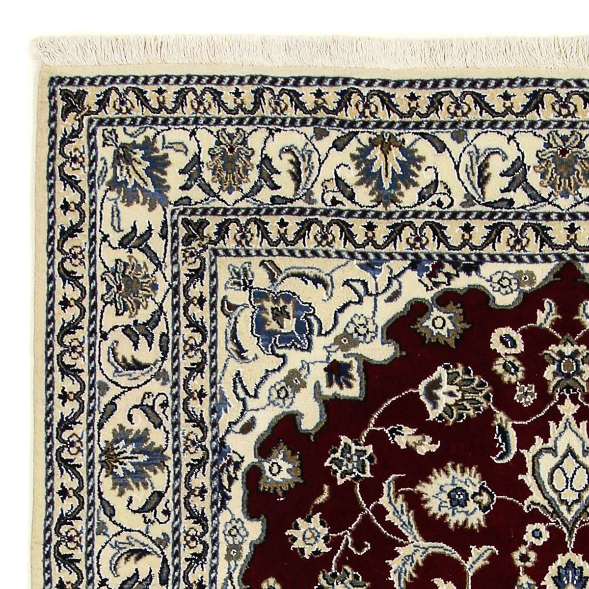 Persisk matta - Nain - 191 x 150 cm - mörkröd