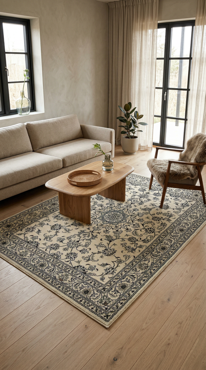Persisk matta - Nain - 230 x 165 cm - beige