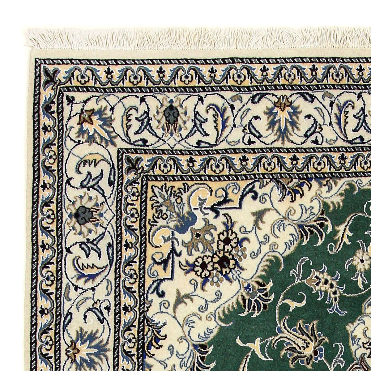 Persisk matta - Nain - 237 x 168 cm - mörkgrön