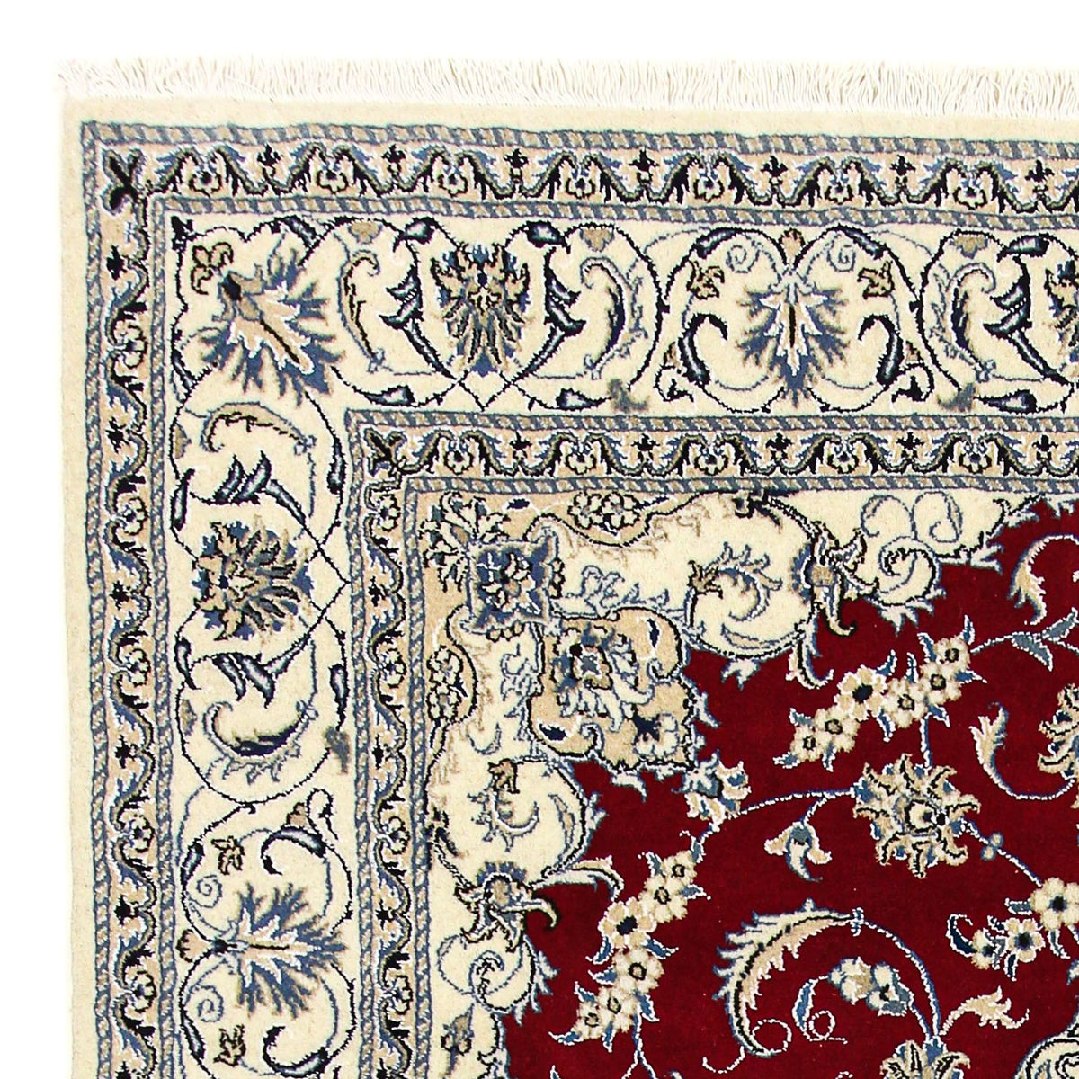 Persisk matta - Nain - 295 x 193 cm - mörkröd