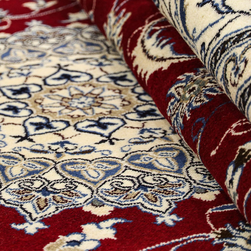 Persisk matta - Nain - 297 x 200 cm - mörkröd