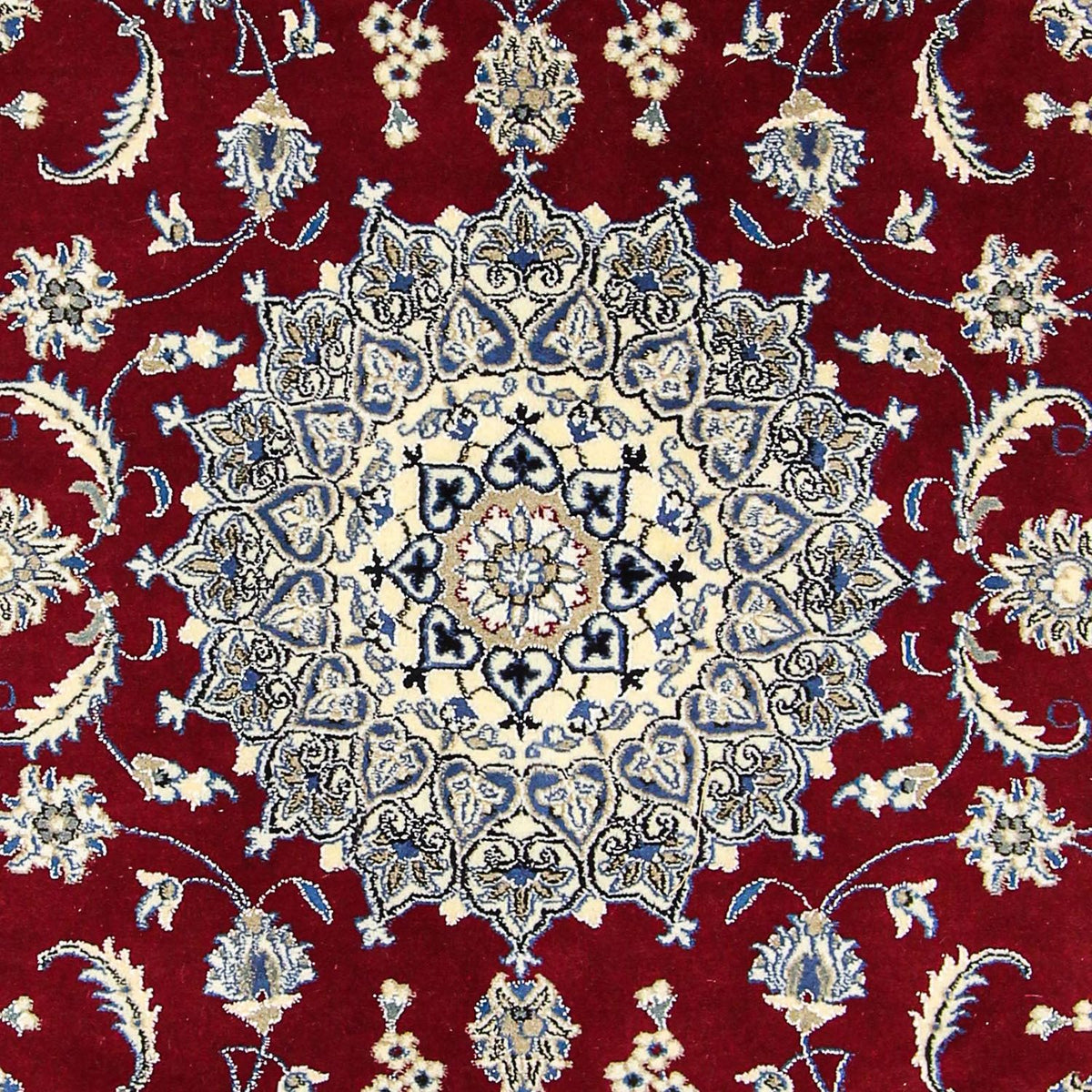 Persisk matta - Nain - 295 x 194 cm - mörkröd