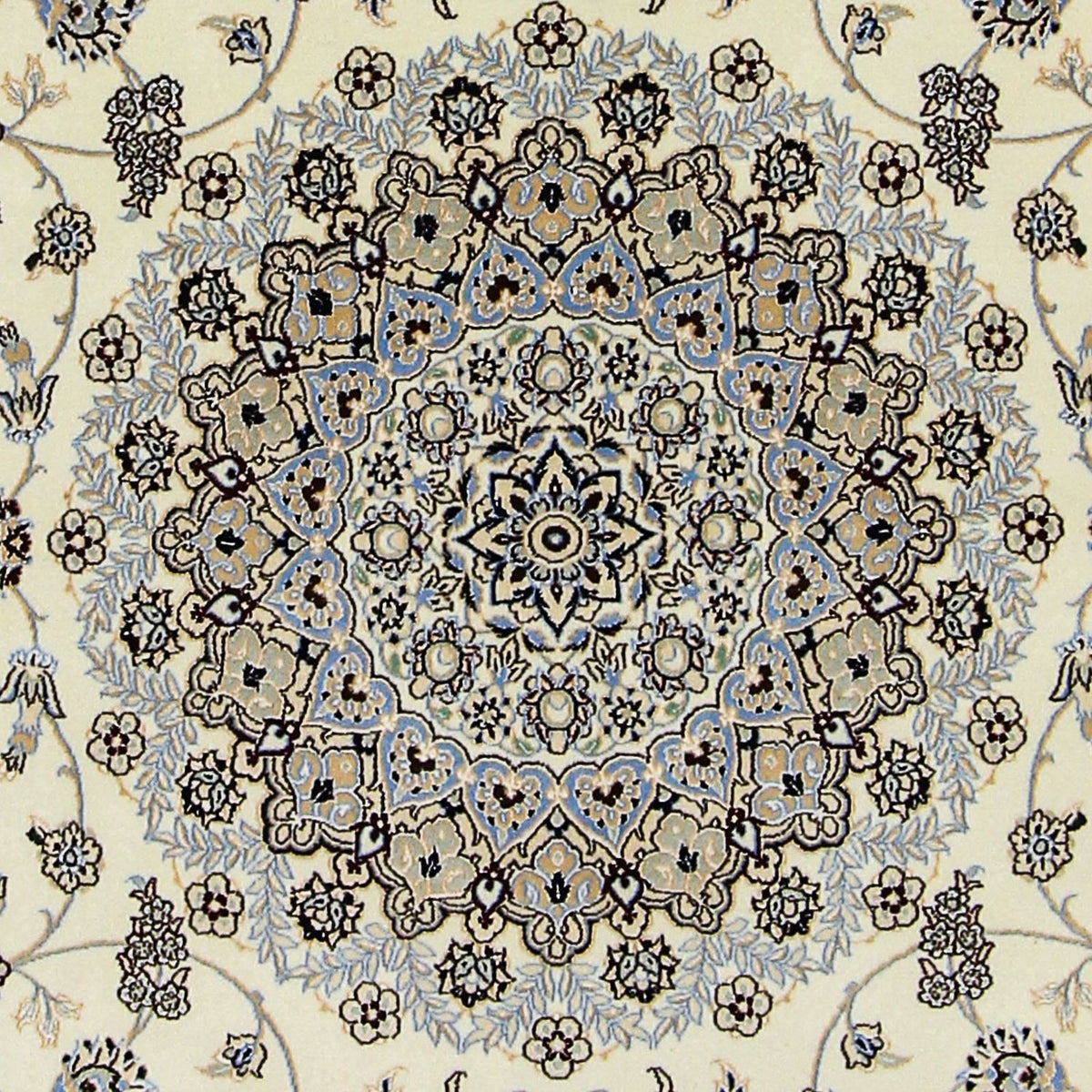 Persisk matta - Nain - Premium kvadrat  - 205 x 205 cm - beige