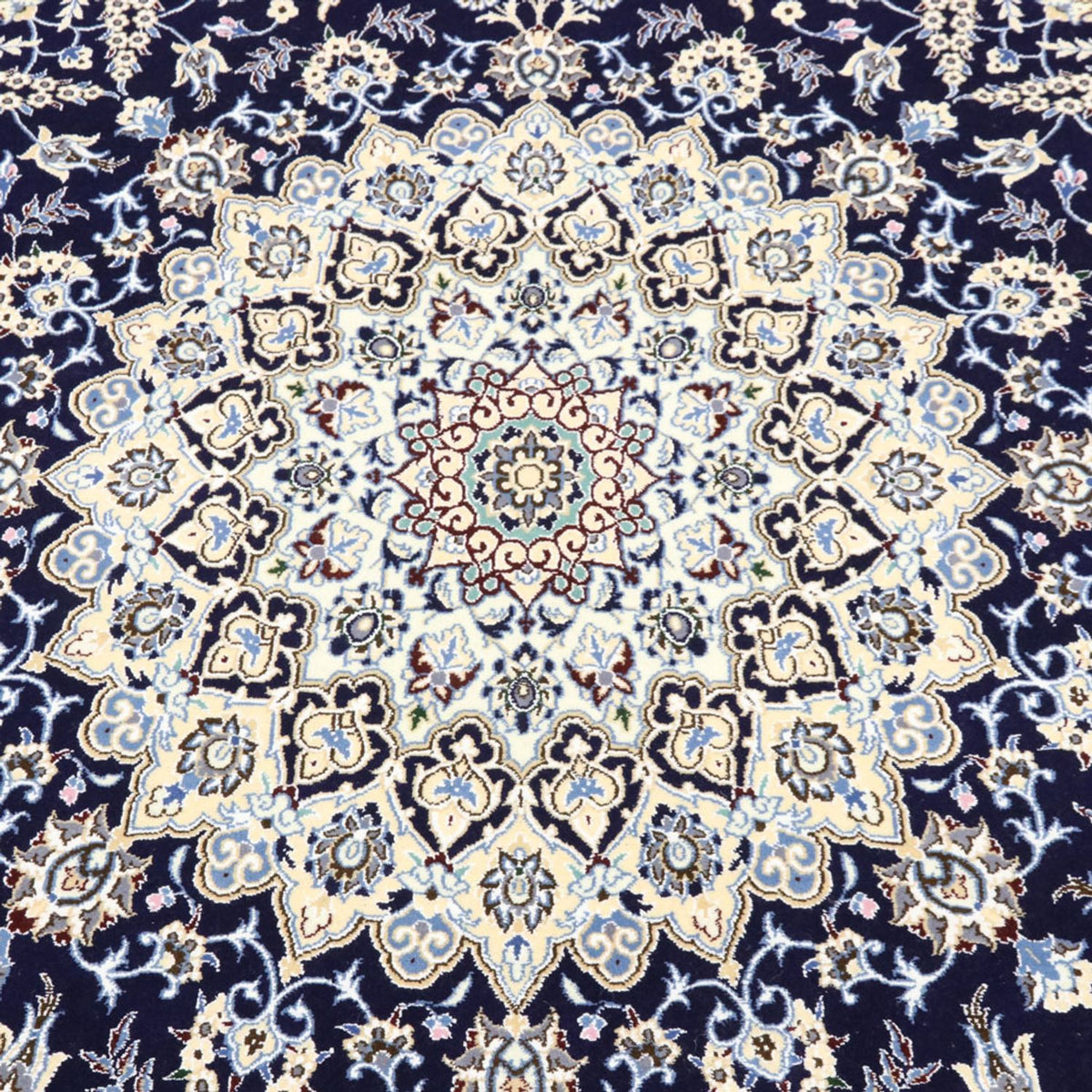 Persisk matta - Nain - Royal runt  - 260 x 260 cm - mörkblå