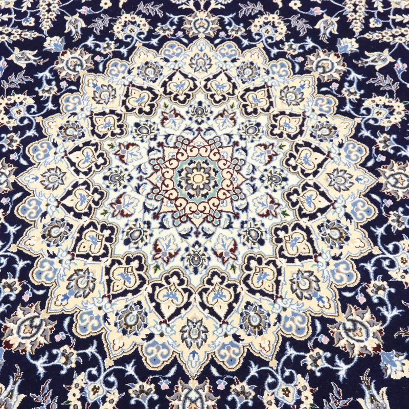 Persisk matta - Nain - Royal runt  - 260 x 260 cm - mörkblå