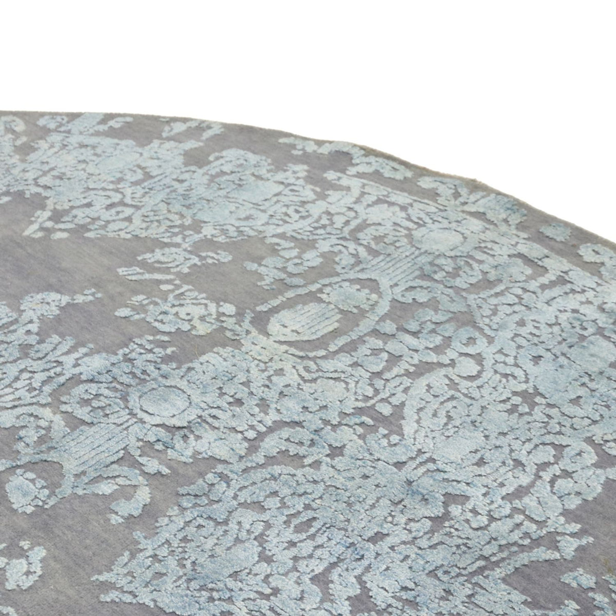 Designermatta runt  - 243 x 243 cm - ljusblå