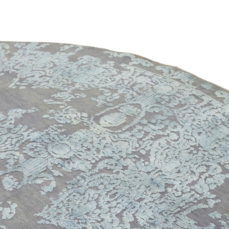 Designermatta runt  - 243 x 243 cm - ljusblå