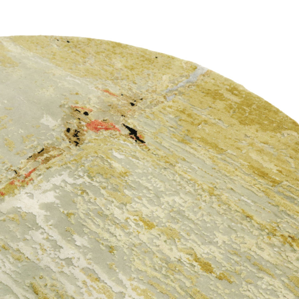 Designermatta runt  - 202 x 202 cm - flerfärgad