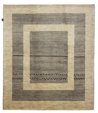 Gabbeh Teppich - Loribaft Indus - 235 x 203 cm - dunkelbeige