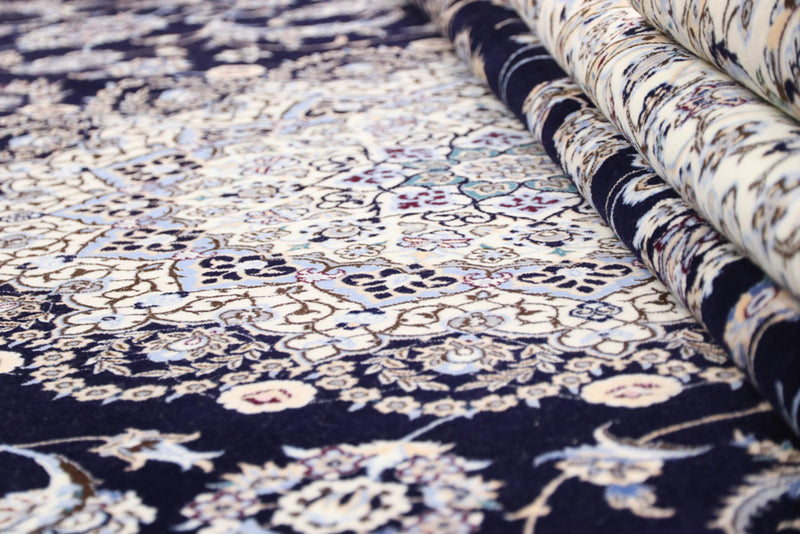 Perserteppich - Nain - Premium - 360 x 250 cm - dunkelblau