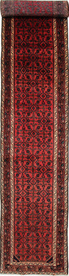 Runner Persisk matta - Nomadic - 485 x 85 cm - mörkröd