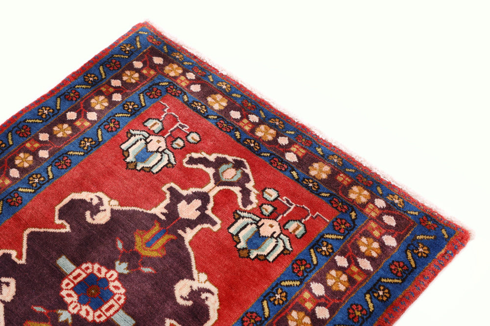 Perserteppich - Nomadic - 90 x 72 cm - mehrfarbig