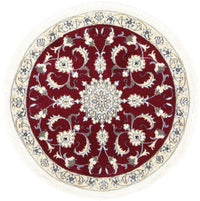 Läufer Perser - Nain - 100 x 100 cm - dunkelrot