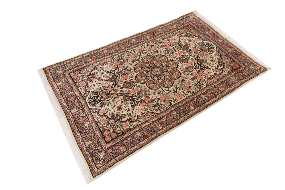 Persisk matta - Bijar - 165 x 105 cm - ljusbeige