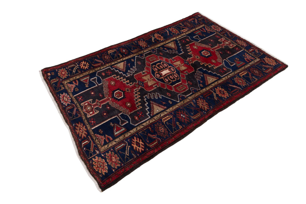 Persisk matta - Nomadic - 205 x 140 cm - mörkröd
