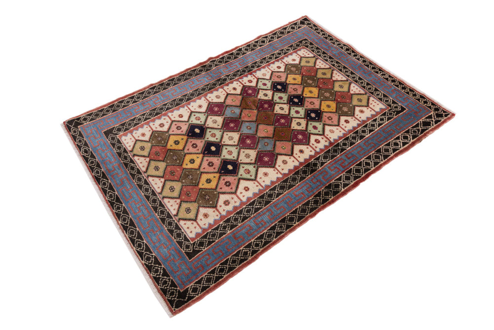 Gabbeh-matta - Kashkuli Persiska - 190 x 132 cm - flerfärgad