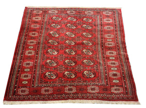 Afghansk matta - 154 x 114 cm - röd