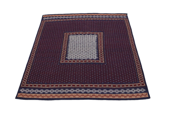 Kelim Carpet - orientalisk matta - 146 x 135 cm - blå