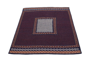 Kelim Carpet - orientalisk matta - 146 x 135 cm - blå