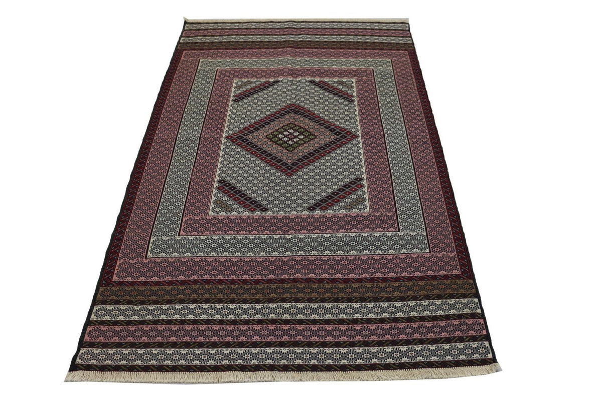 Kelim Carpet - orientalisk matta - 205 x 129 cm - blå