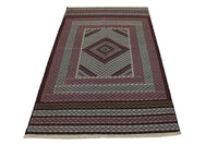 Kelim Carpet - orientalisk matta - 205 x 129 cm - blå