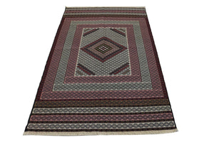 Kelim Carpet - orientalisk matta - 205 x 129 cm - blå